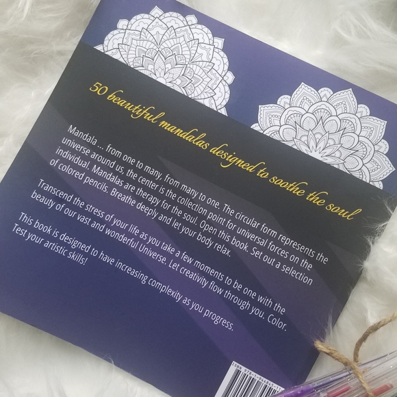 🎨Art of Mandala Coloring Book Gel Pen Bundle - Picture 4 of 9